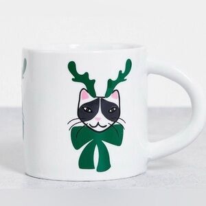 Cat Reindeer Coffee Mug by Monki NWT
